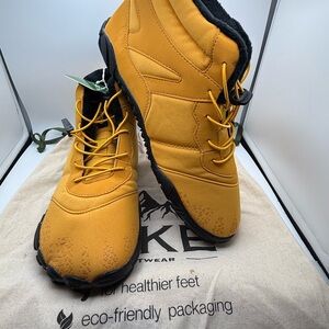 Yellow High-Top Athletic Shoes with Black Sole